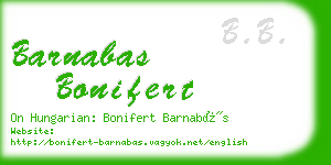 barnabas bonifert business card